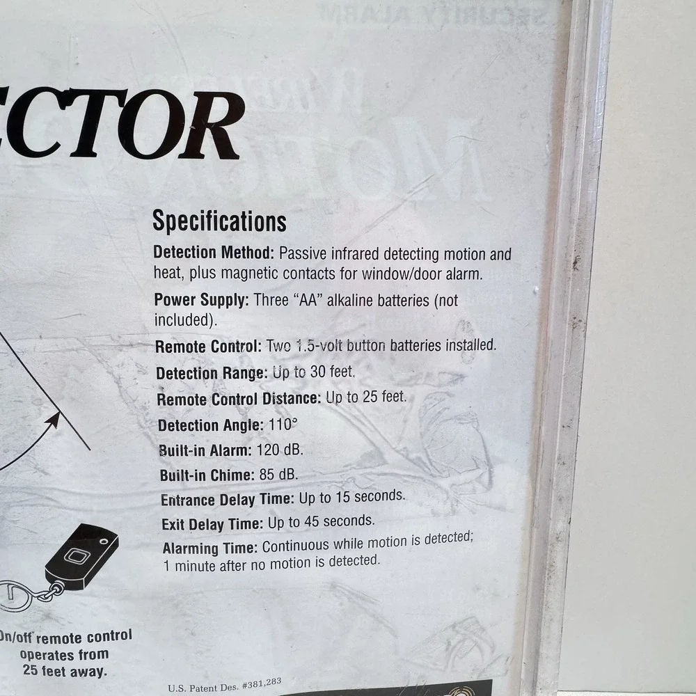 DIMANGO Security Alarm Wireless‎ Motion Detector HS4340D NEW Unopened